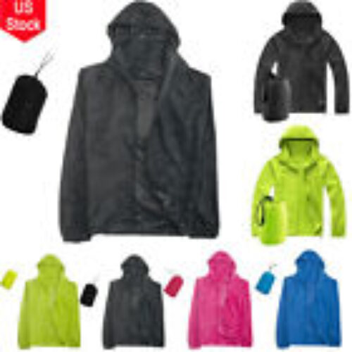 Women Waterproof Windproof Jacket Outdoor Bicycle Sports Rain Coat Portable US